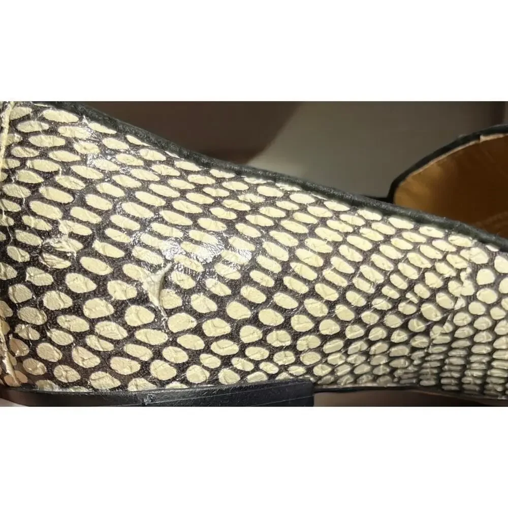 Tory Burch Pascal King Cobra Printed Leather Smoking Slipper Size 8M